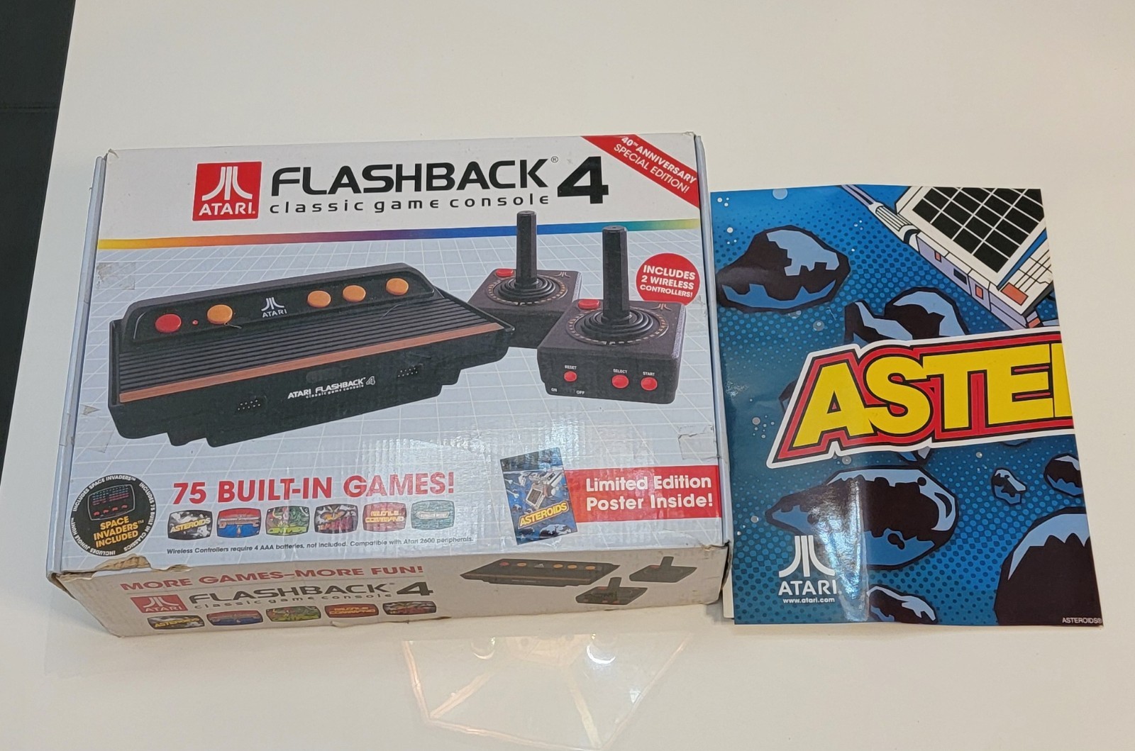 Atari Flashback 4 Classic Game Console Deluxe Tested Working Games Collector