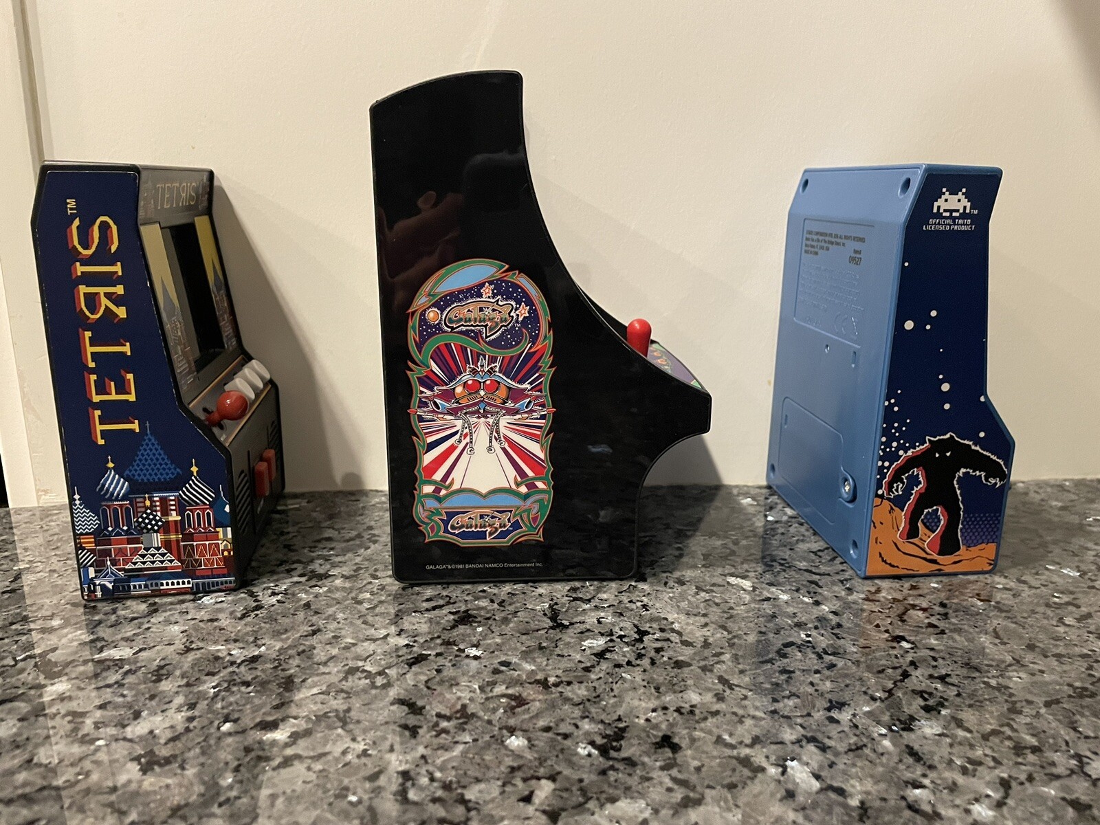 (3) Micro Player Handheld Retro Arcade Games – Galaga Tetris & Space Invaders
