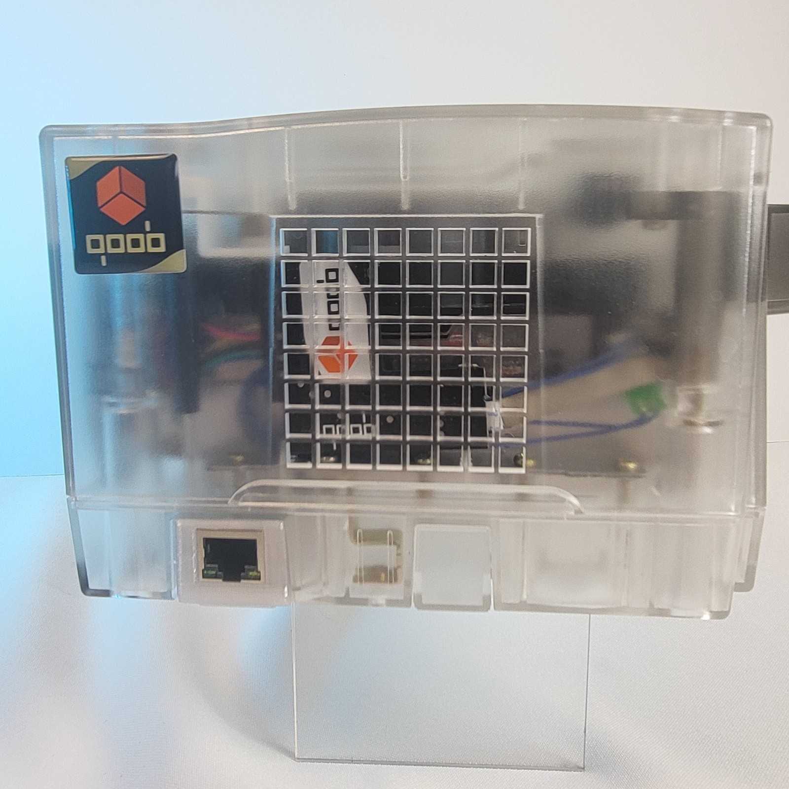 VINTAGE Nintendo ICEDCUBE GameCube Clear Laser Bear Ethernet Adapter Qoob Tested