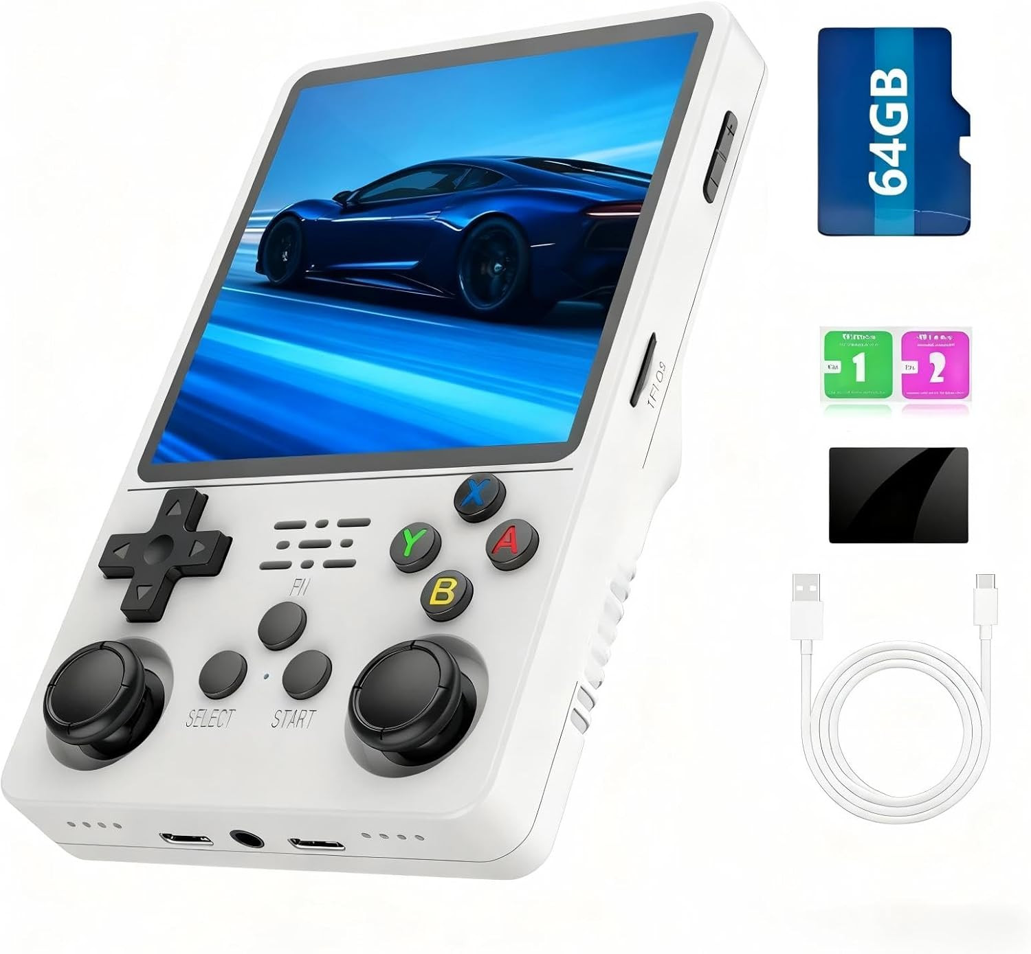 R36Plus Handheld Game Console,Portable Retro Gaming Console 4.0″ IPS Screen ,64G