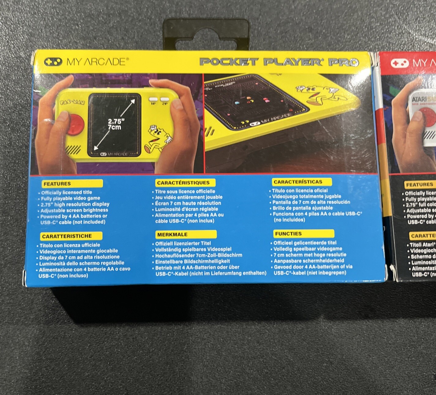 My Arcade Atari Pocket Player Pro Portable Video Game System Games And Pac-Man