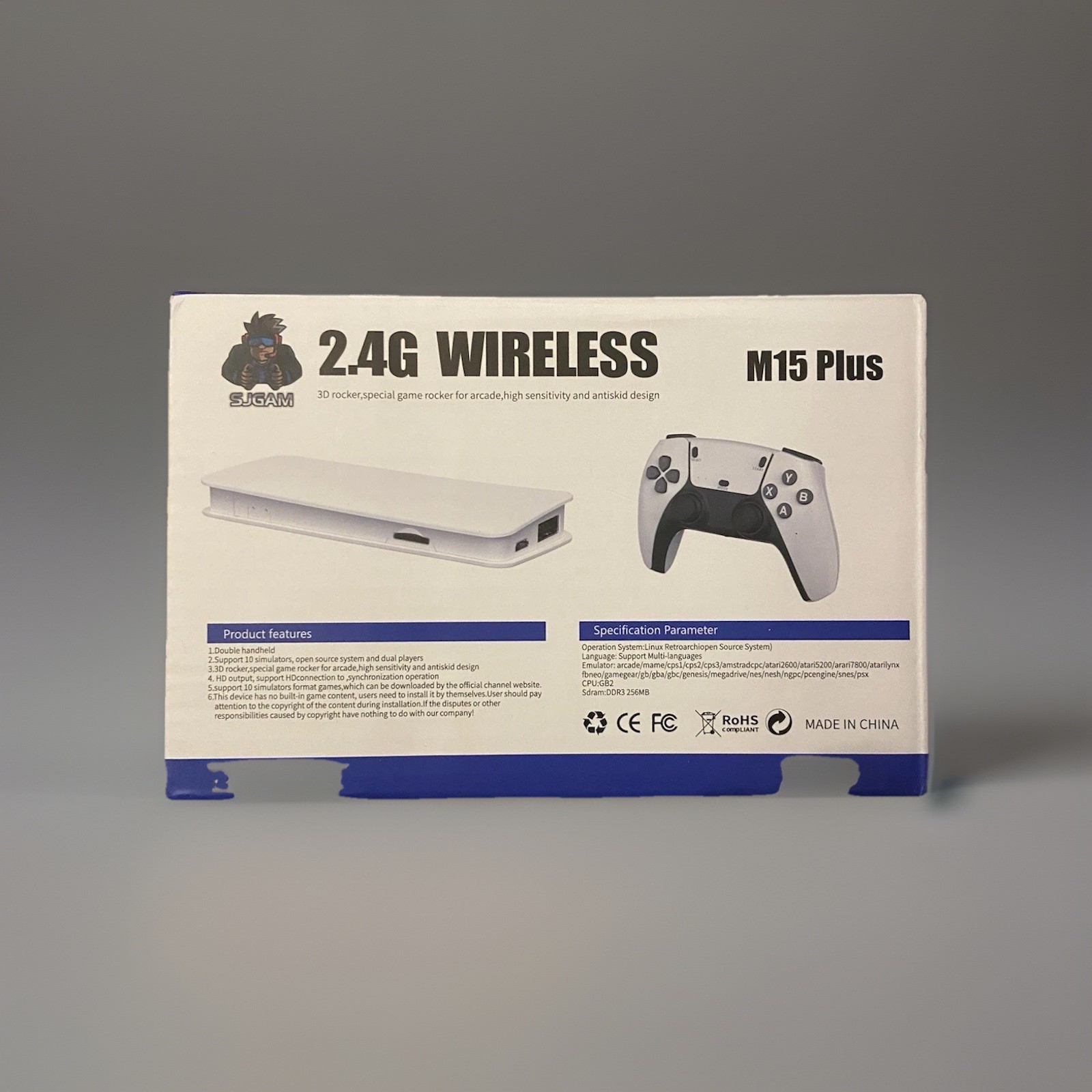SJGAM 2.4G Wireless M15 Plus Game 2 Wireless Controllers 3D Rockers Arcade ￼