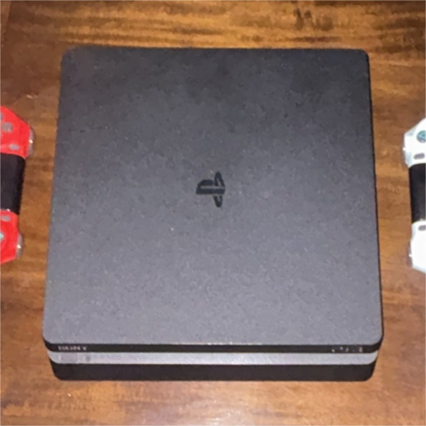 Sony PlayStation 4 Slim Black Console HDR w/ 2 DualShock 4 Red/White