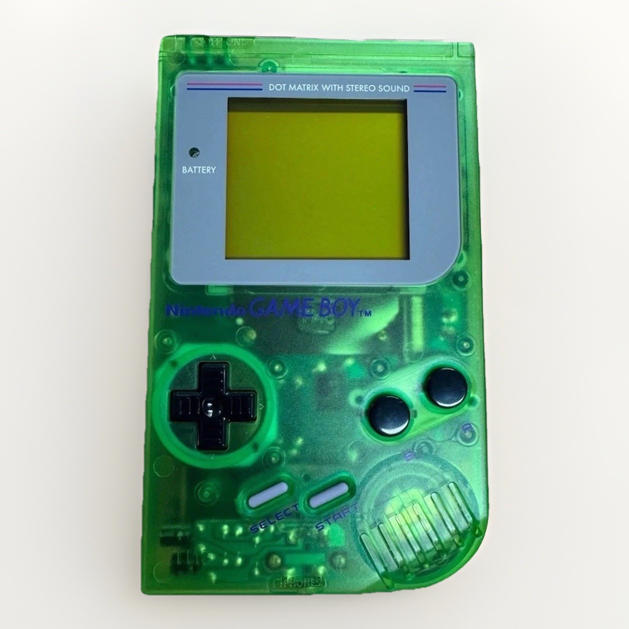 Restored Nintendo Game Boy (Grade A, Clear Green, DMG-01)
