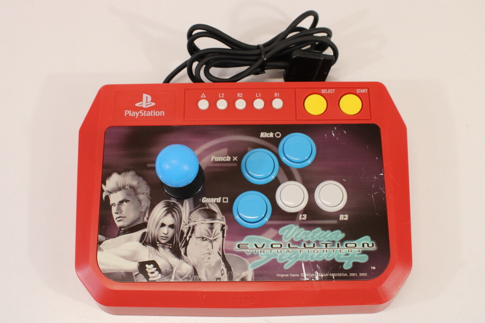 Hori Virtua Fighter 4 Evolution Stick Red Arcade Controller PS2 PS1 Japan Import