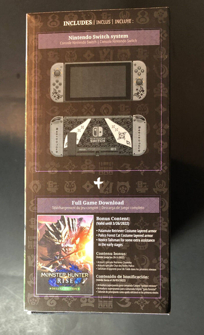 Nintendo Switch Console Limited Edition [ Monster Hunter Rise Deluxe ] NEW