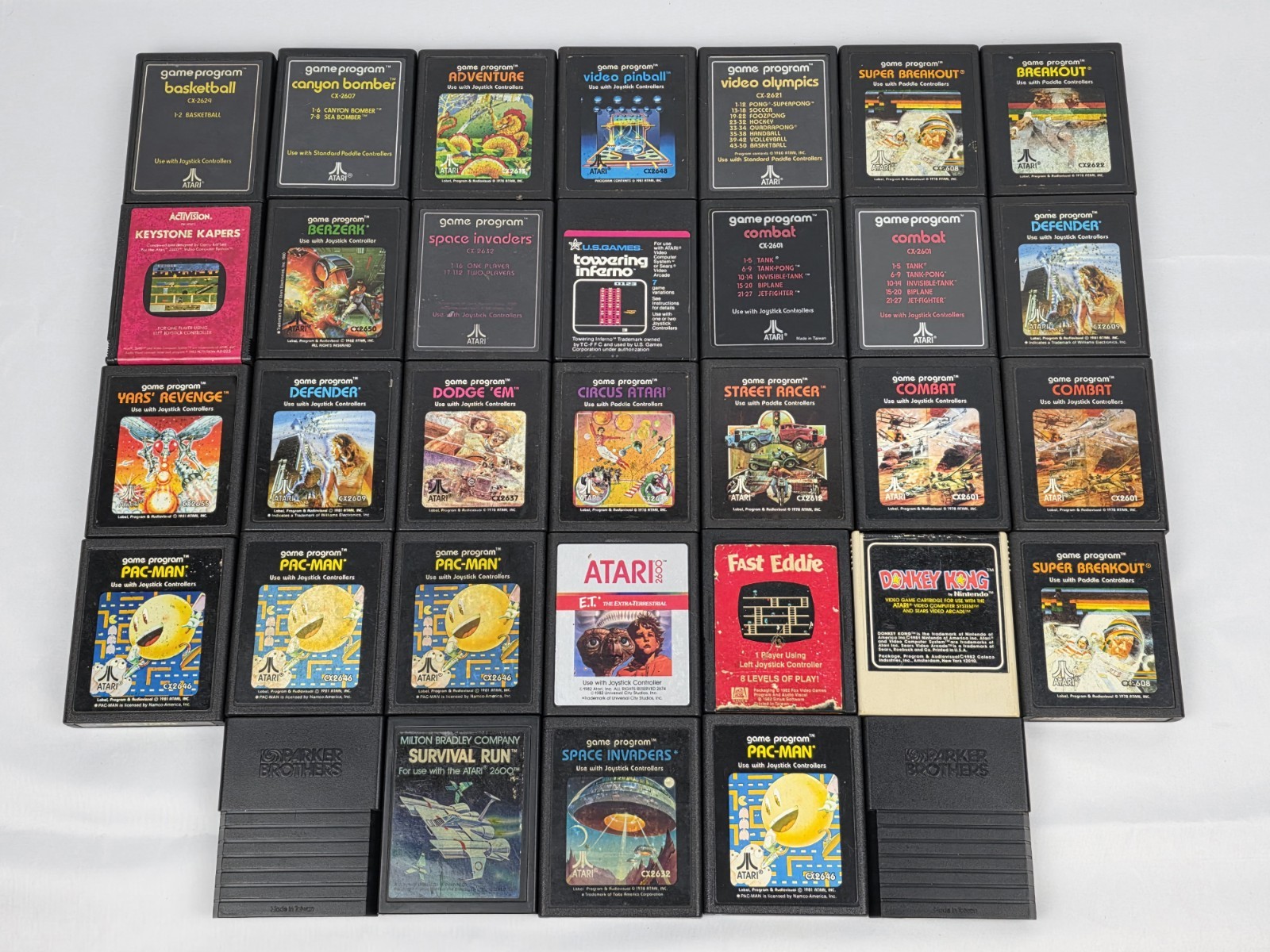 Atari 2600 Darth Vader Console Bundle TESTED – 33 Games –3 Controllers– COMPLETE