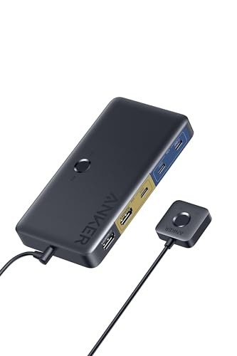 Anker A83K8 KVM Switch 4K for Desktops and Laptops (11-in-1) – 100W PD Gray