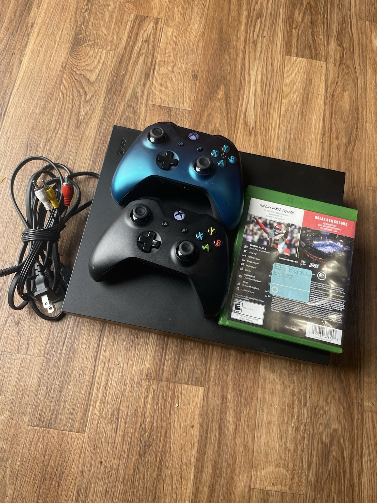 Xbox One X Console 2 Controllers, Power Cords, & Hdmi Cable. Adult Owned!!