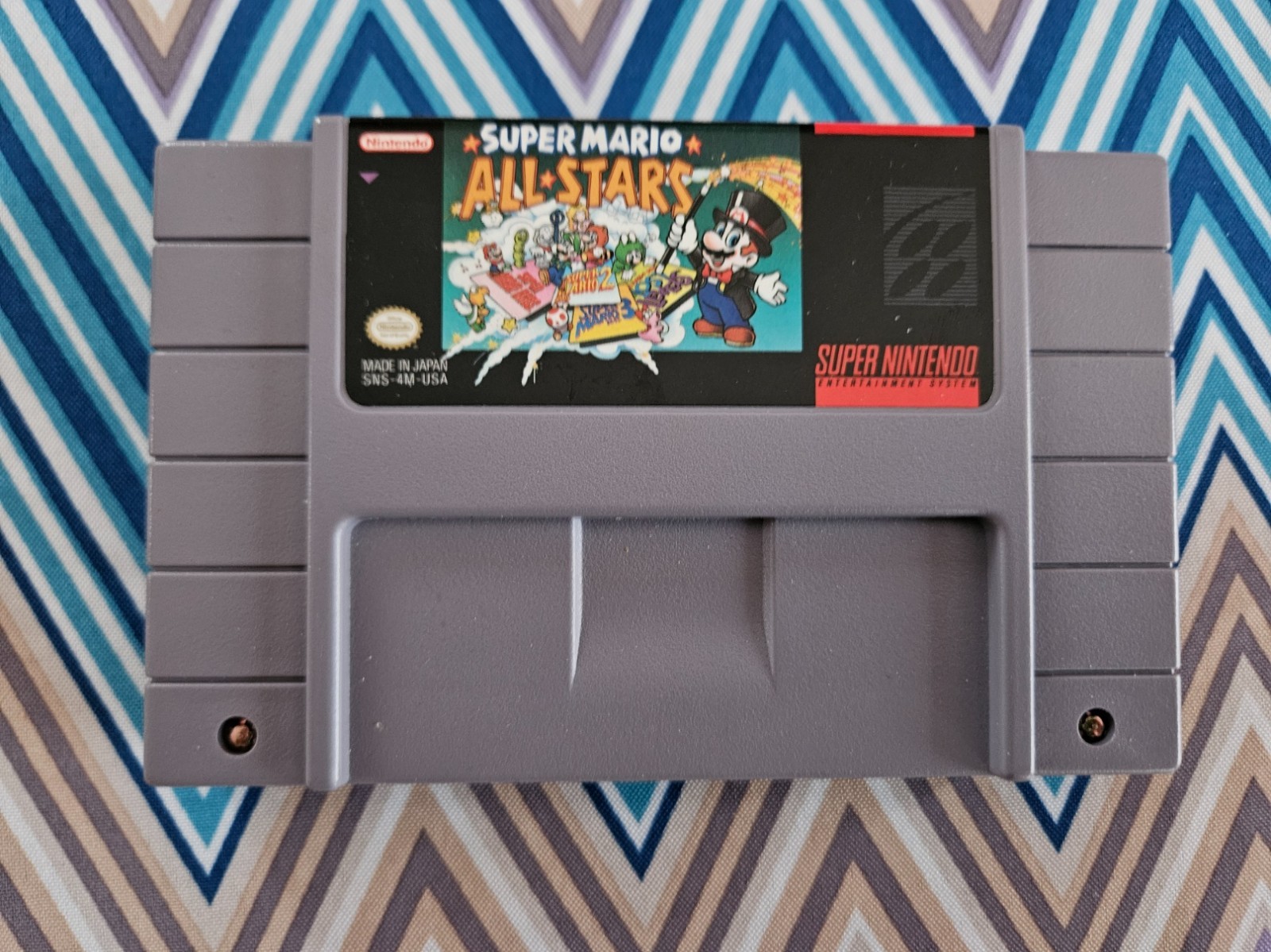 SNES Super Nintendo Console CIB Box Super Mario All-Stars Bundle OEM Tested READ