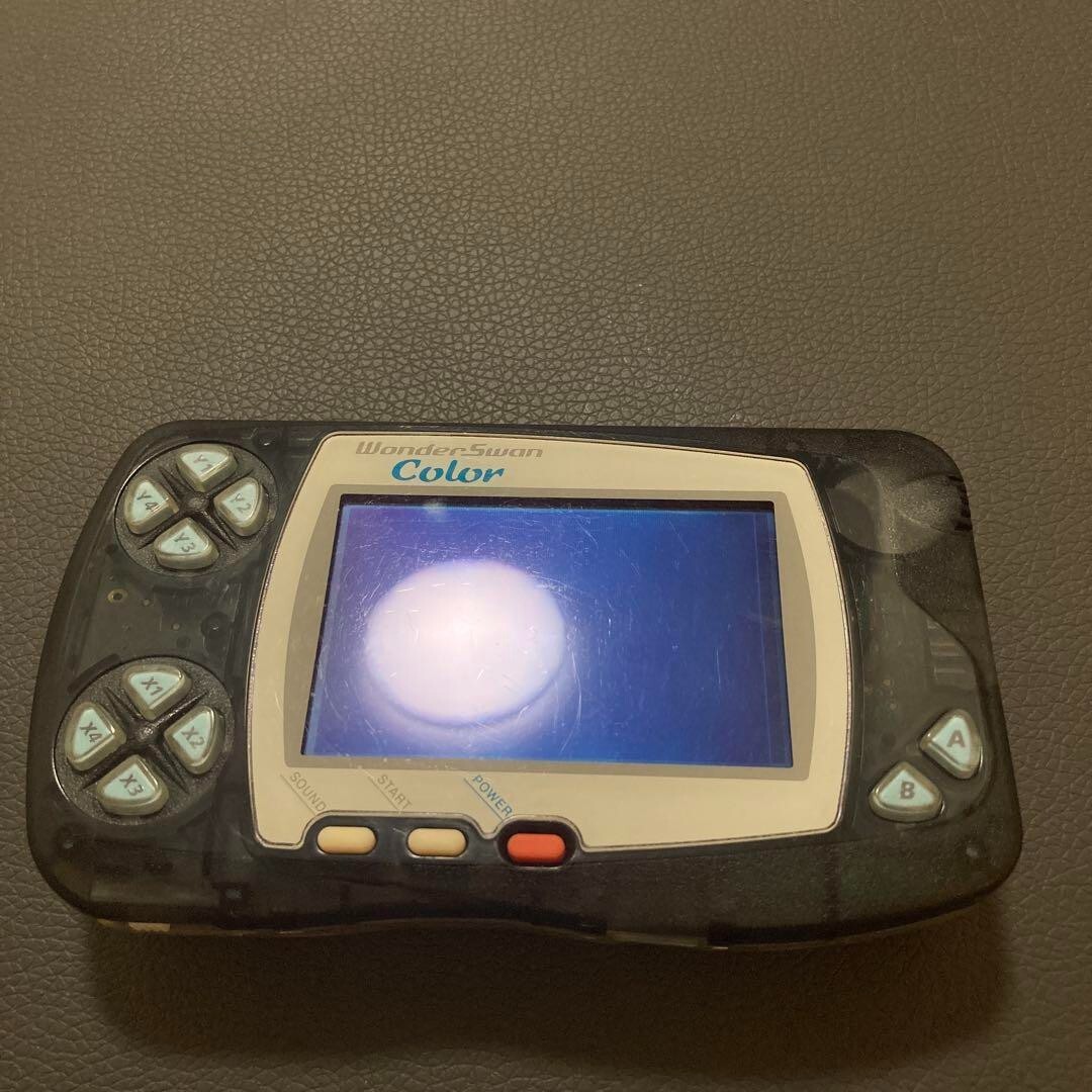 Wonder Swan Crystal Clear Black BANDAI WSC Handheld Console used from Japan