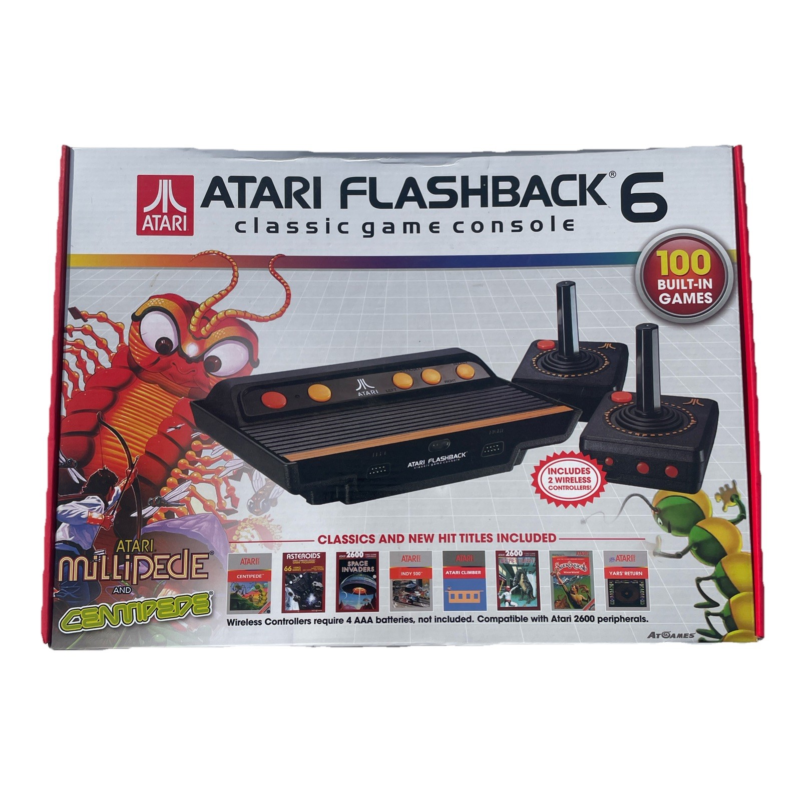 Atari Flashback 6 Classic Game System 2 Wireless Controllers 100 Games TESTED
