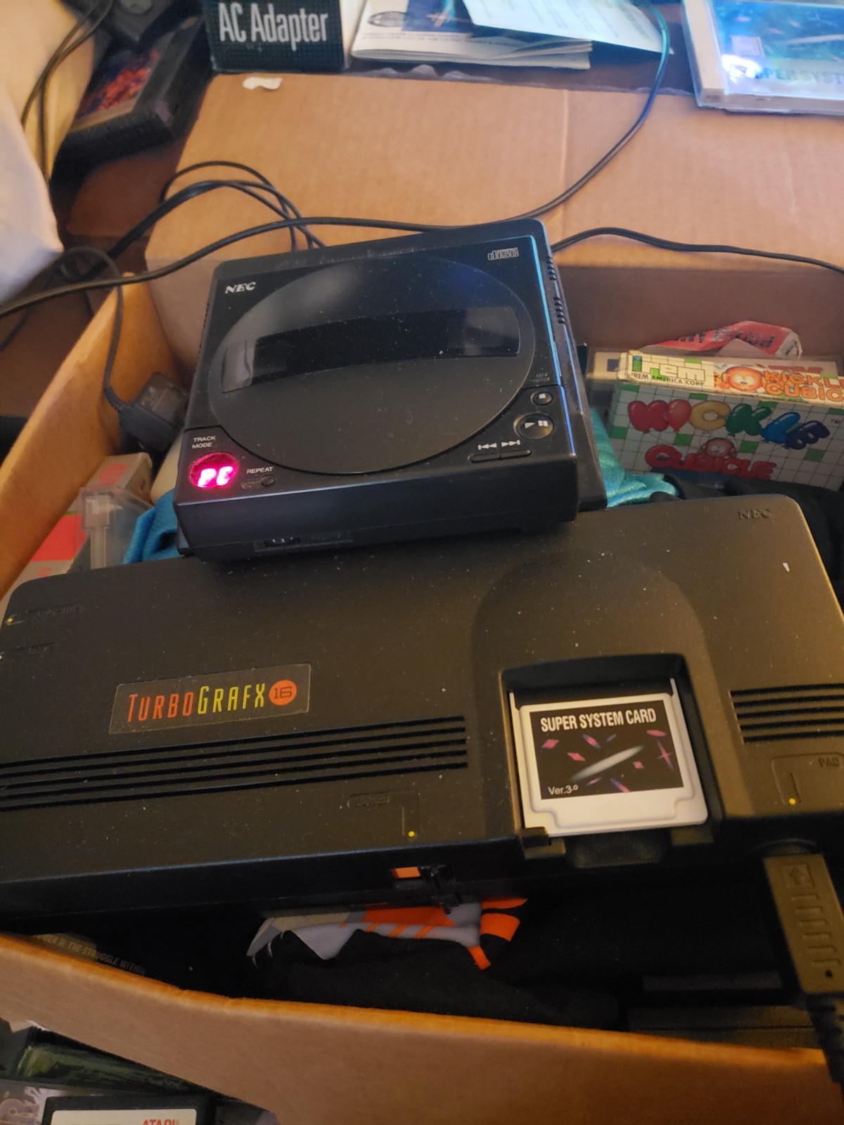 Turbo Grafx 16 console, CD – Gaming System Super Air Zonk Beyond Shadowgate