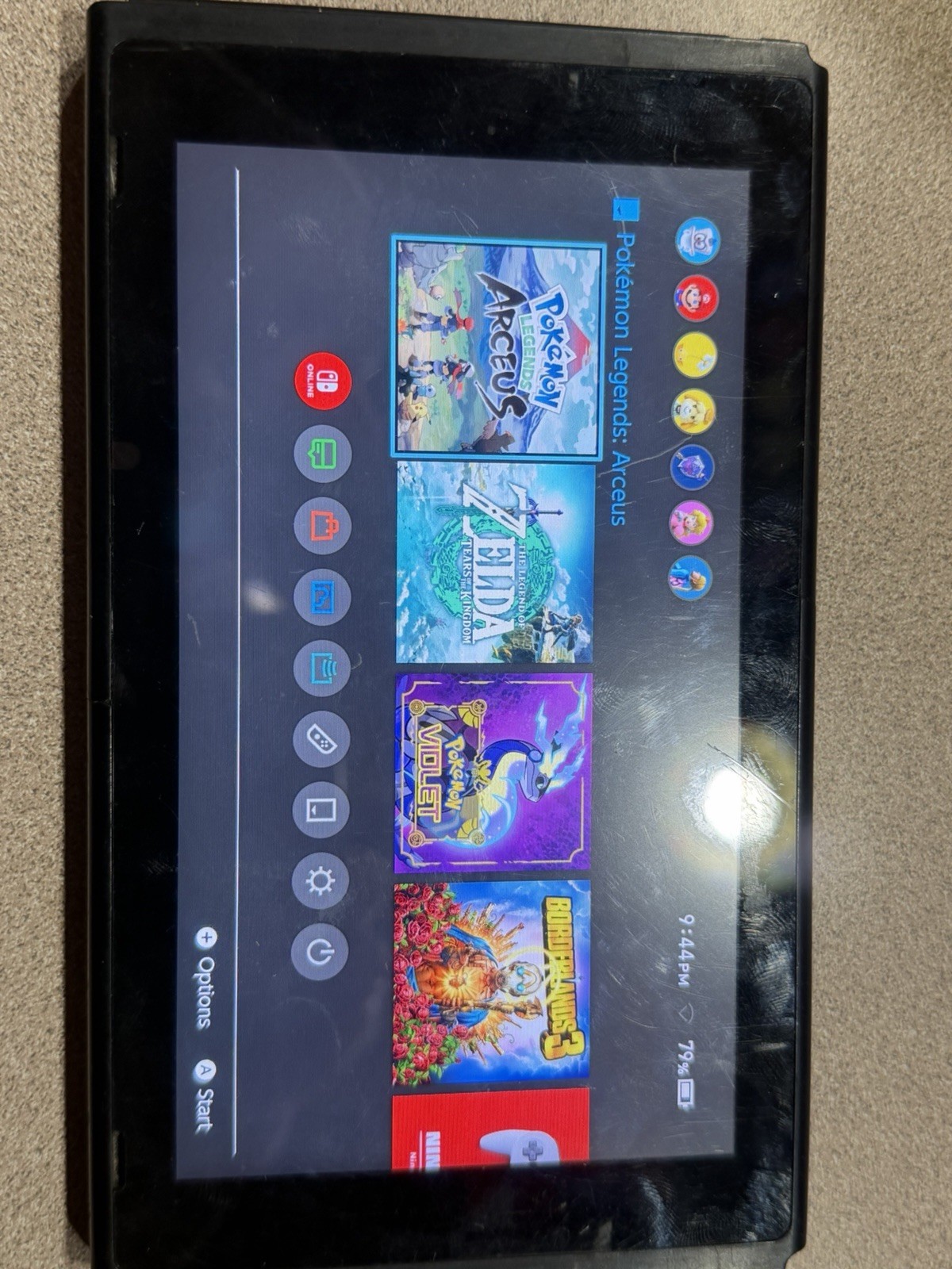 Nintendo Switch Tablet Only Tested Working Charging Dock And 4 Games