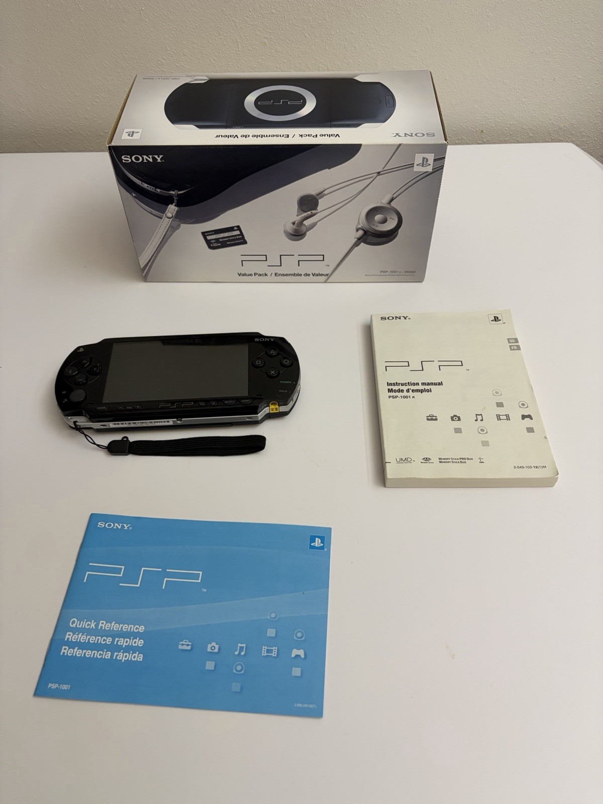 Sony PlayStation Portable PSP-1001 Console With Box SOLD AS IS FOR PARTS/REPAIR