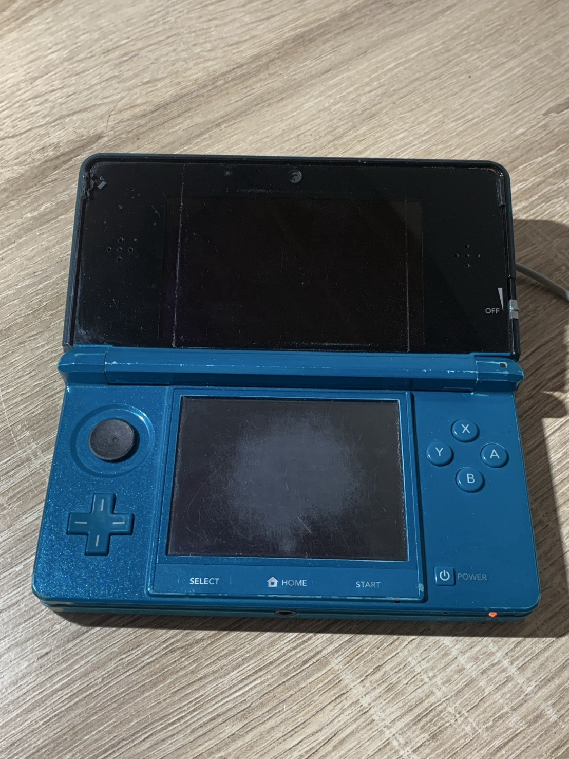 0689 Nintendo 3DS Aqua Blue Normal TESTED 290g