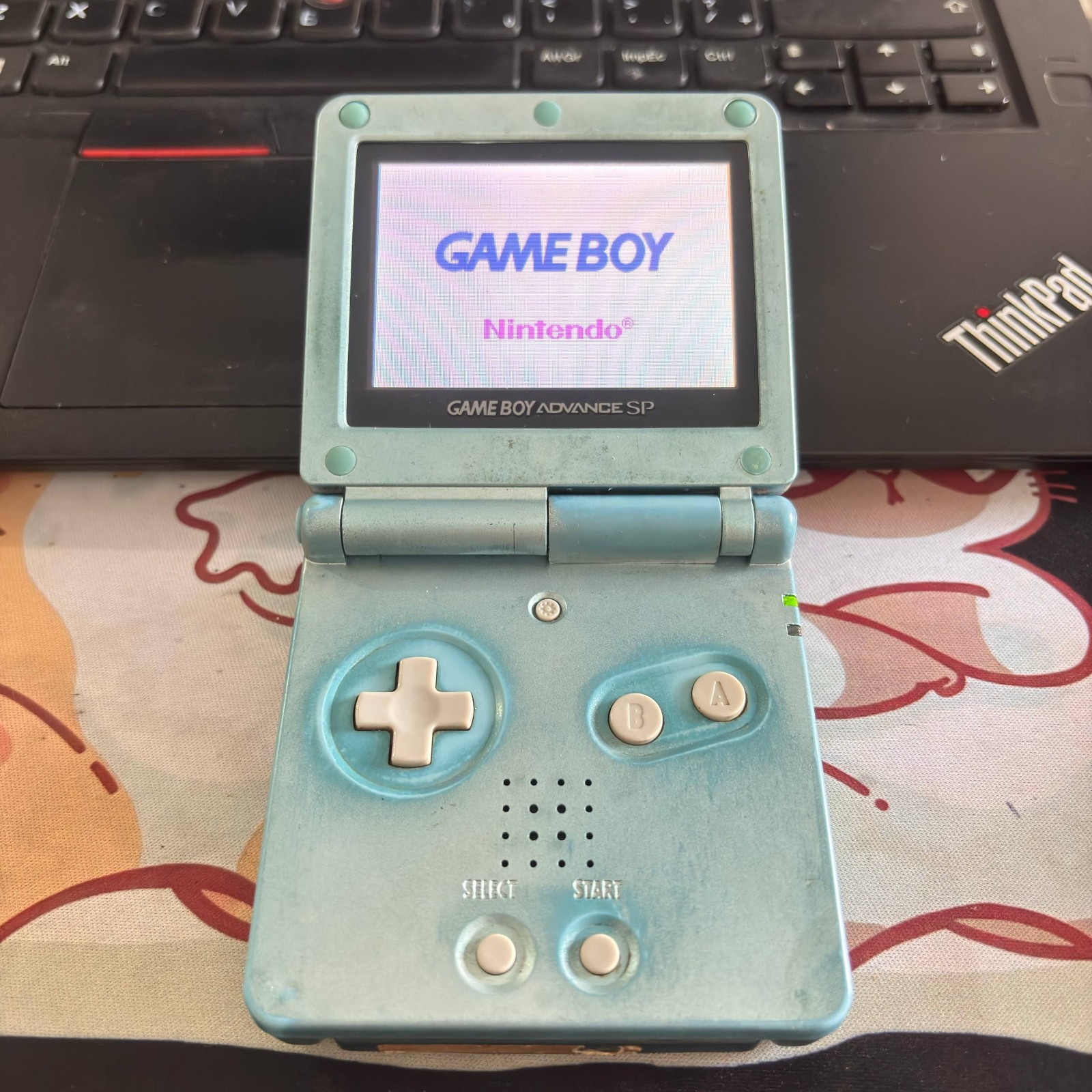 Nintendo Game Boy Advance SP AGS-101 Console Aqua Blue – See Photos Please