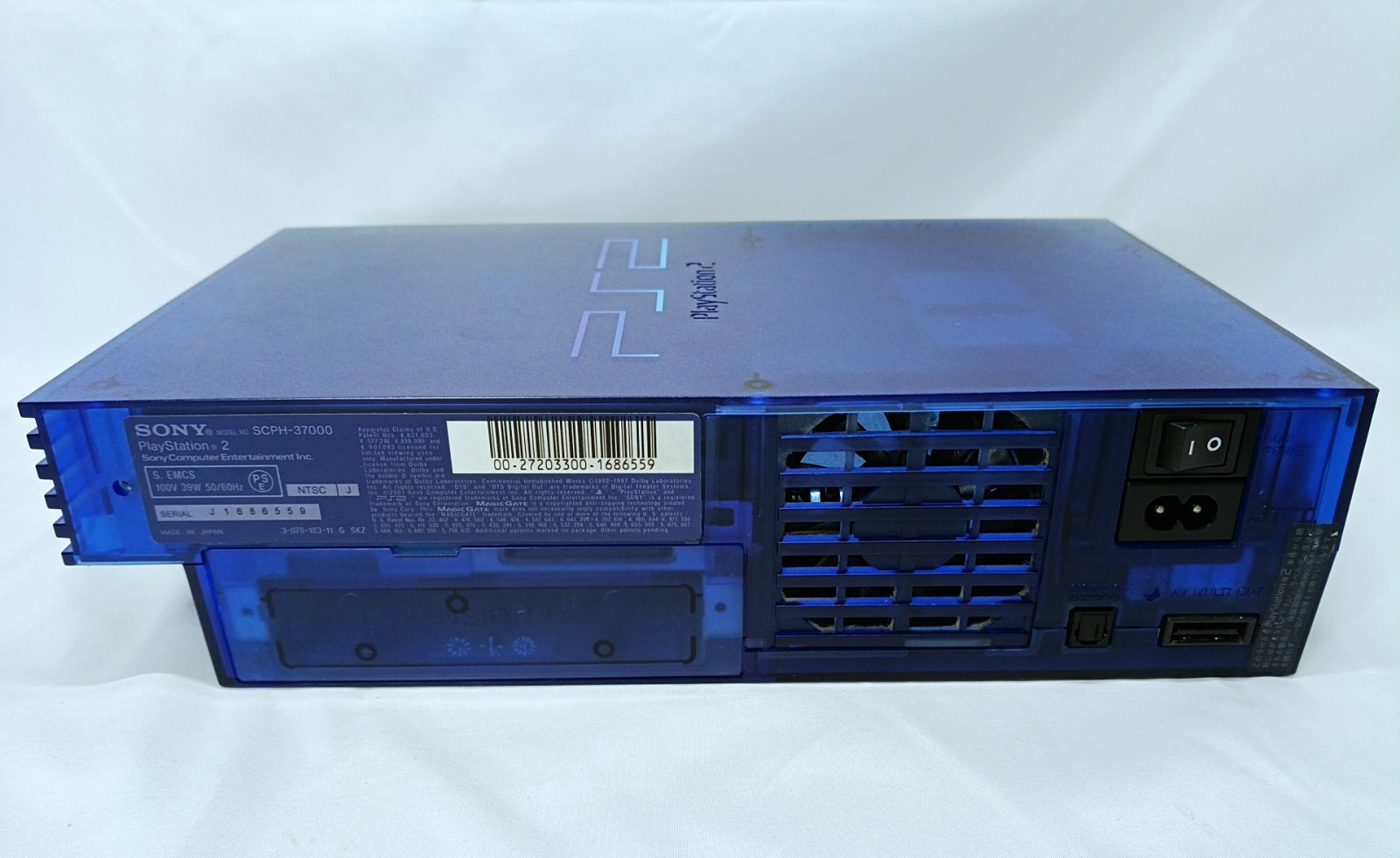 PS2 Ocean Blue Game Console Box set Playstation2 NTSC-J Japan Tested