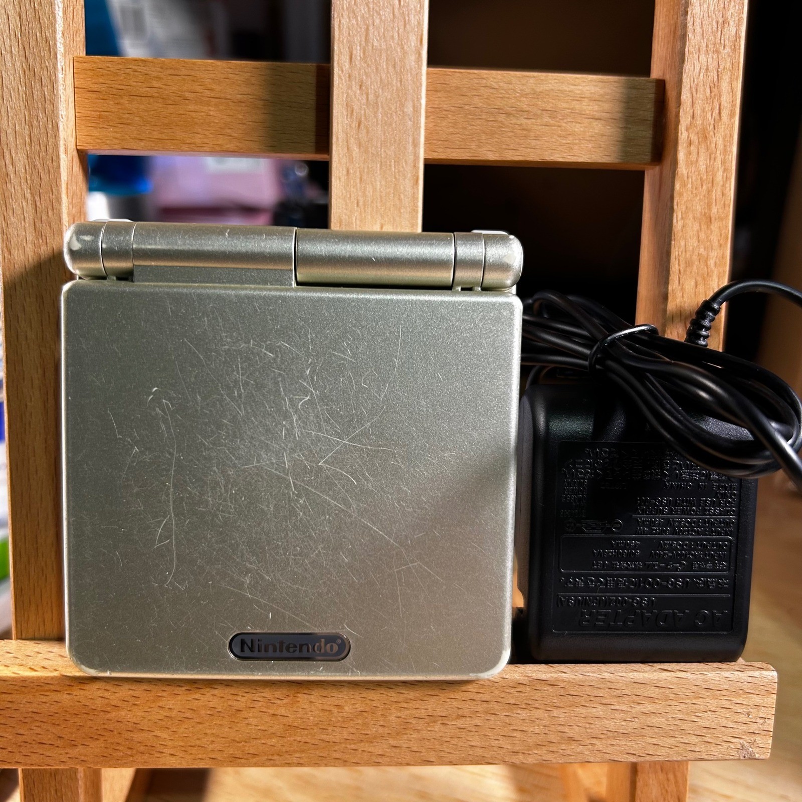 Nintendo Game Boy Advance SP Gold Handheld System AGS-001 with AC Adapter OEM