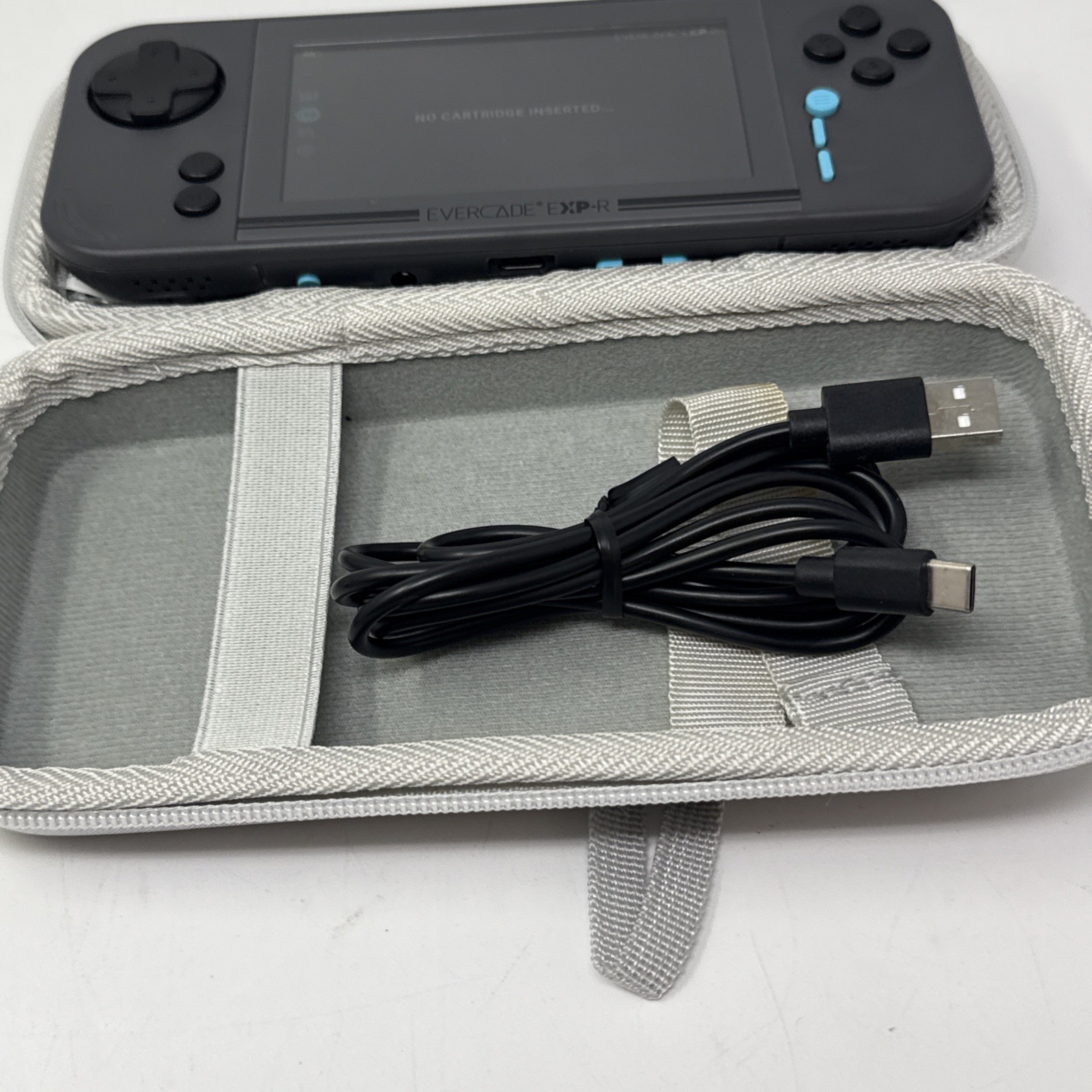 Blaze Evercade EXP Handheld Console – Gray + Case + USB-C – Tested Working