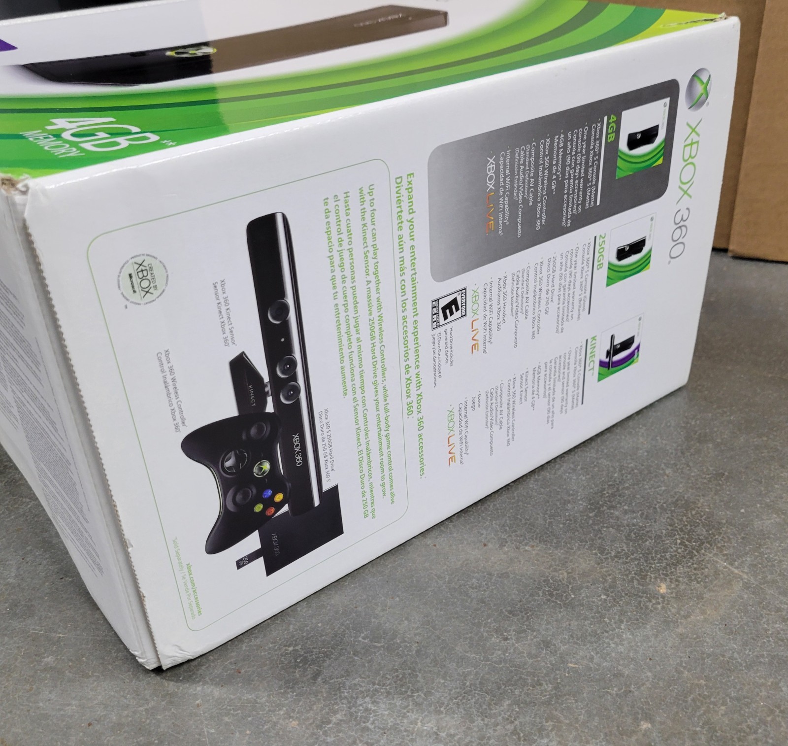 Xbox 360 Slim Console In Box Bundle 15 Games Controller 250GB Model 1439