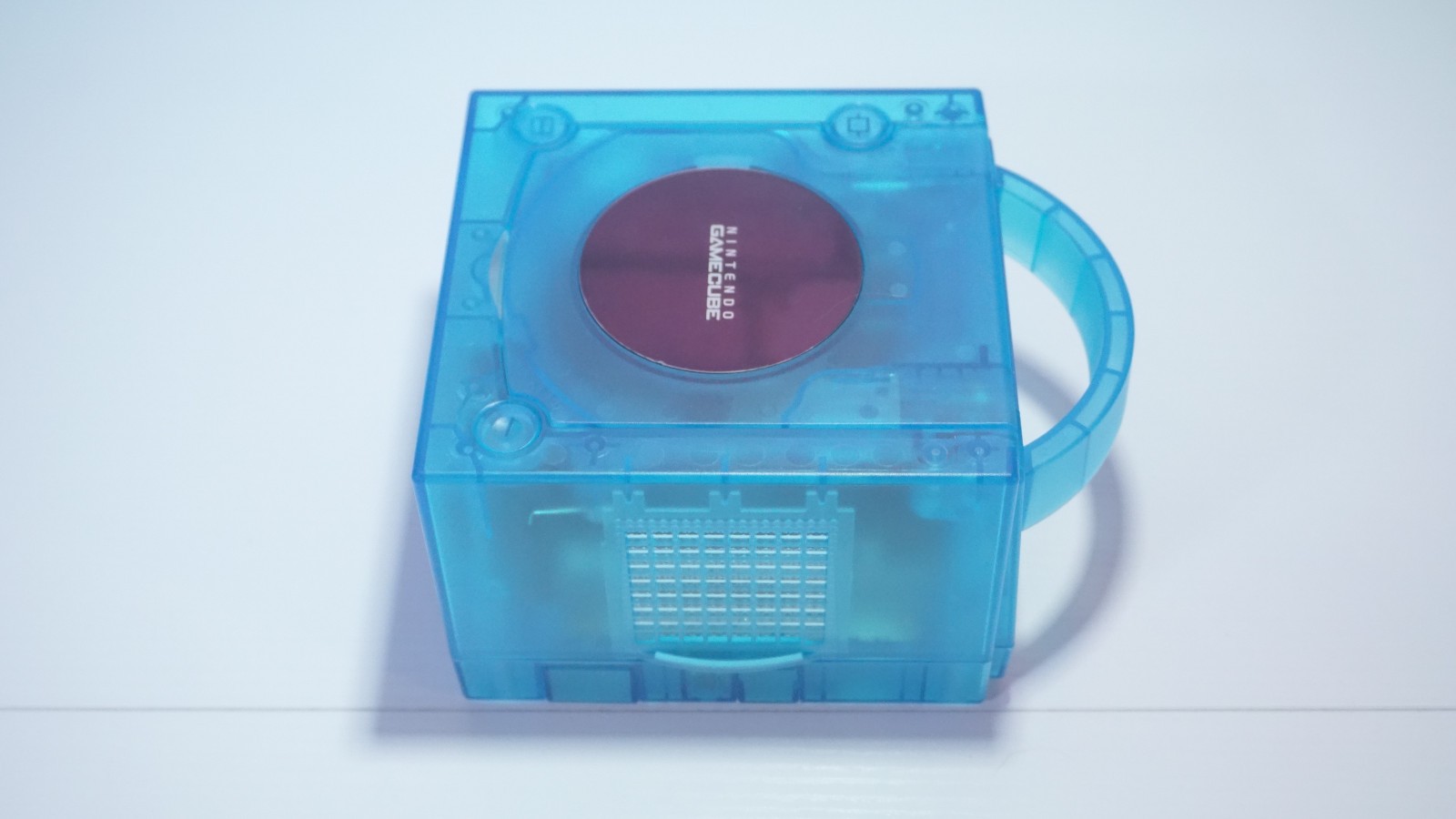 Clear Sky Blue Nintendo GameCube Console DOL-001 (USA) Yellow LED & Controller