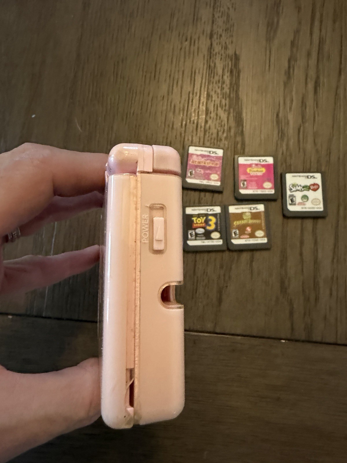 Nintendo DS Lite Console Pink Unable To Charge For Parts Or Repair Only W/games