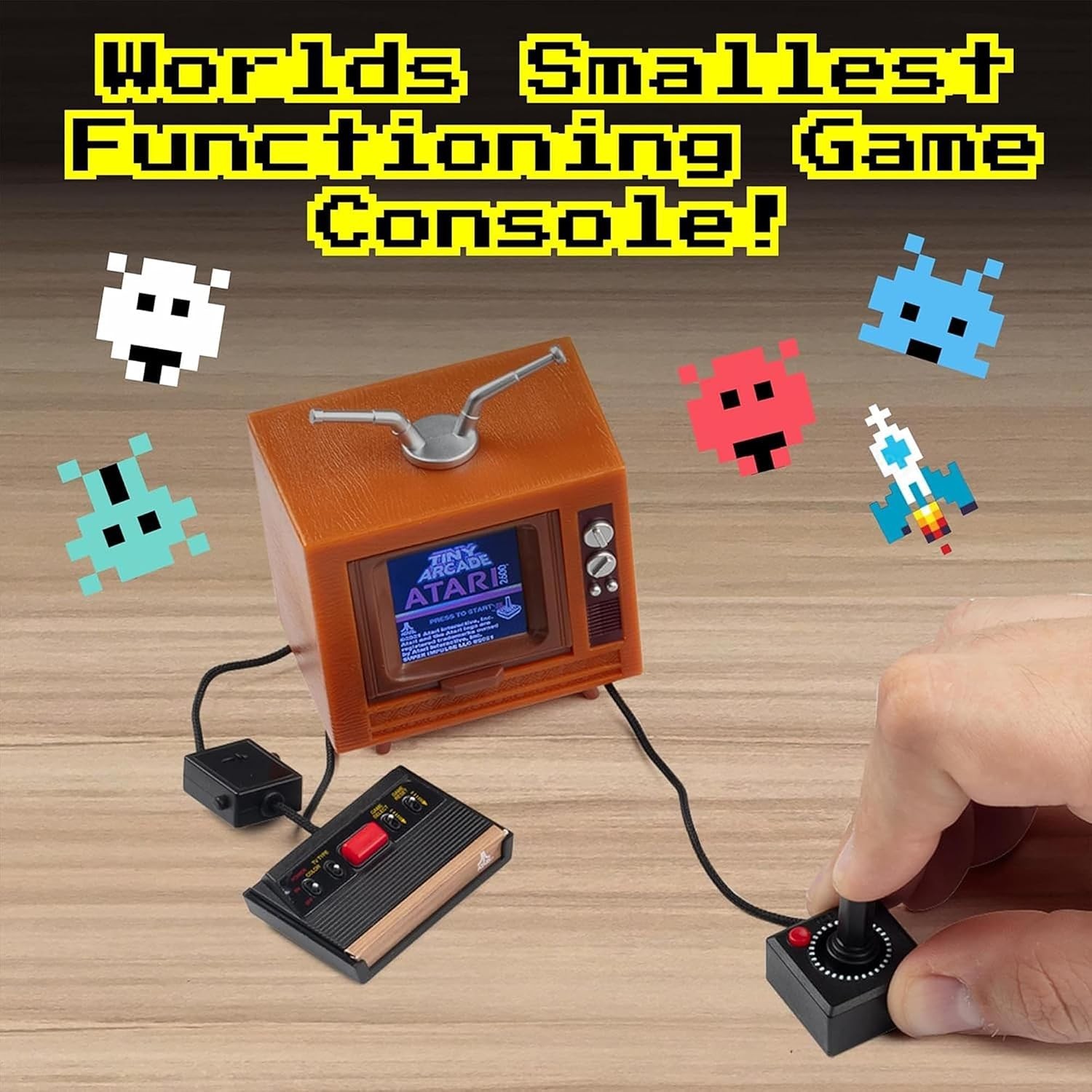 Miniature Atari 2600 Console – 1.5” LCD TV and 10 Classic Games for Retro Gaming