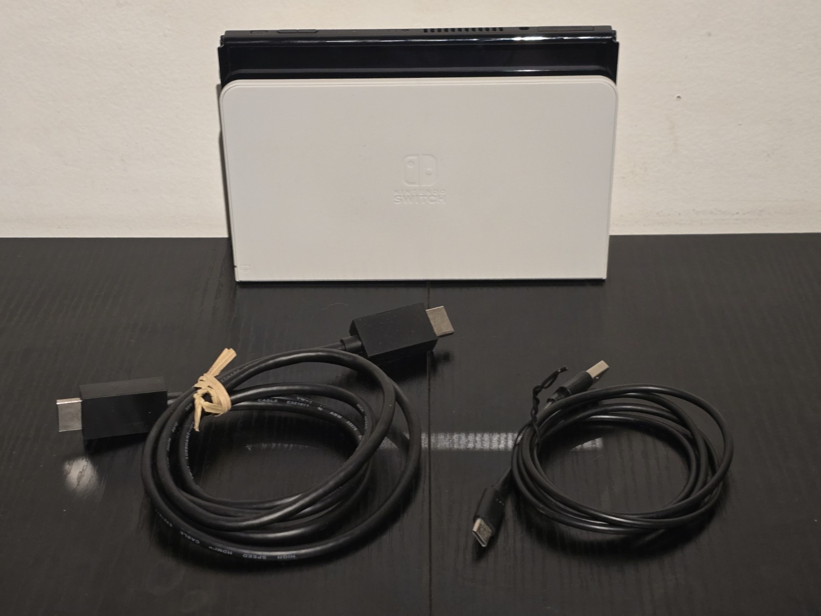 Nintendo Switch White OLED Handheld Console (HEG-001) Complete 3rd Party Con