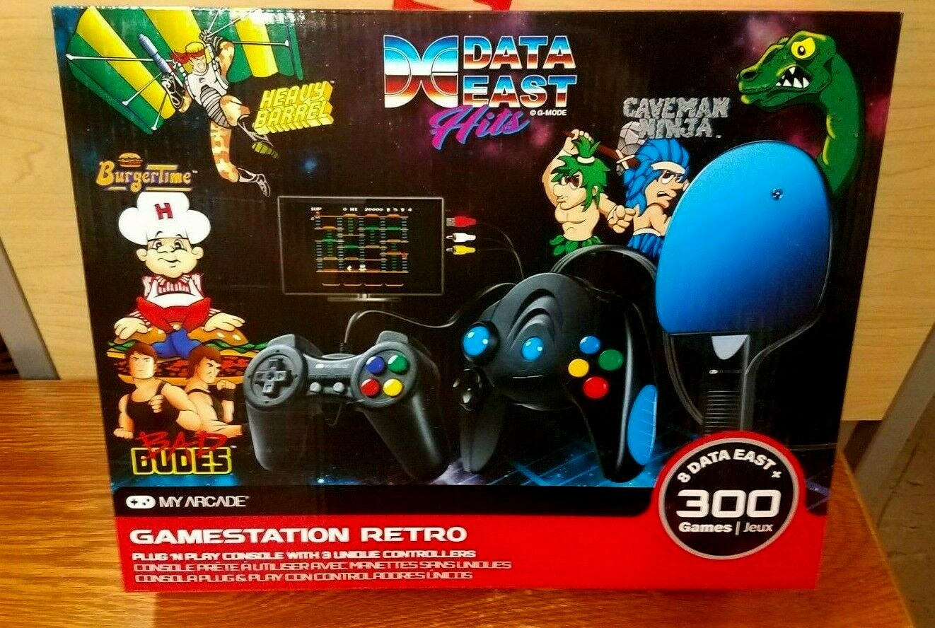 My Arcade Gamestation Retro Data East Hits Plug & Play Console 300+ Games NEW