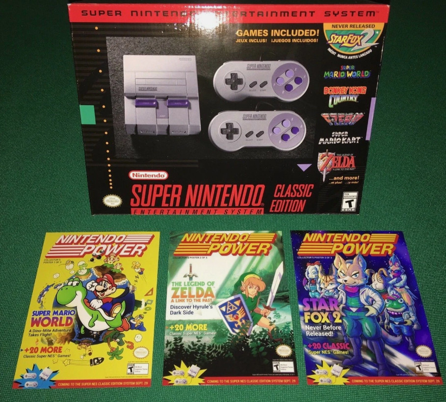 Nintendo – Super Nintendo Classic Edition – Mini Game Console – Usa – Sealed