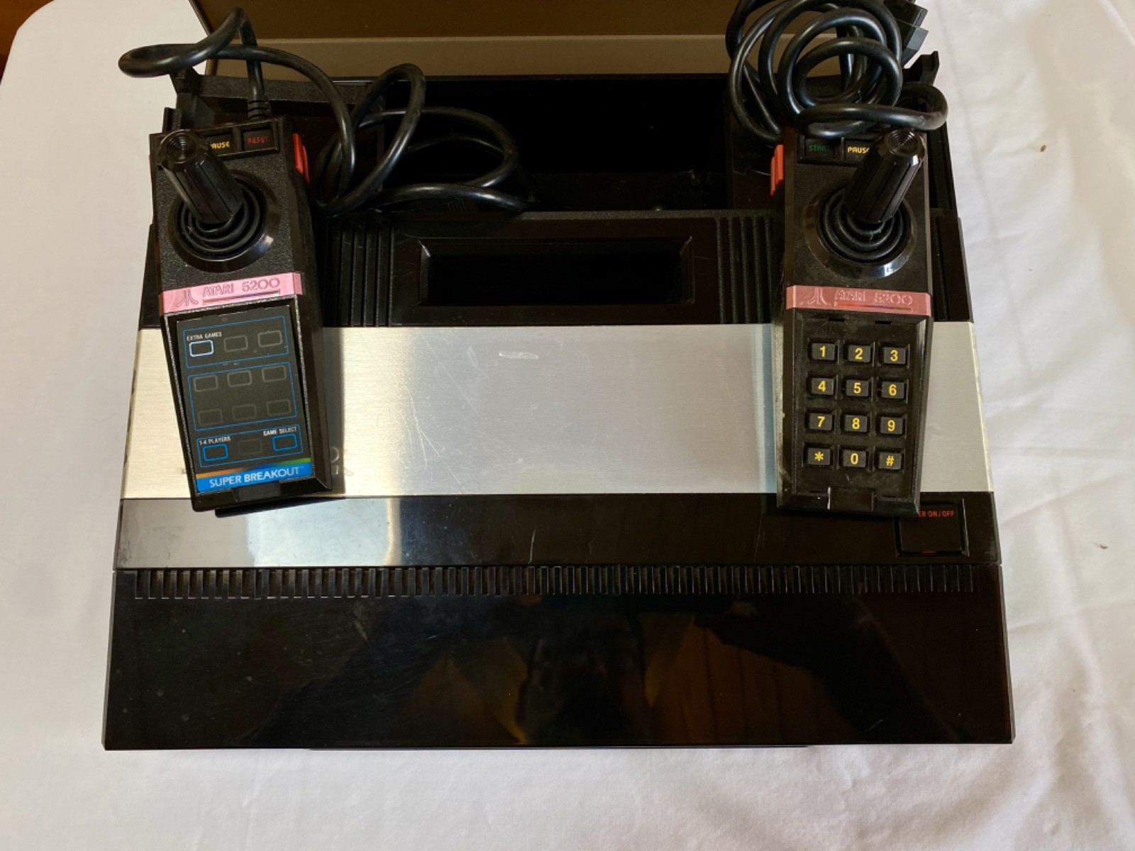 Atari 5200 4 Port Console with 8 Games