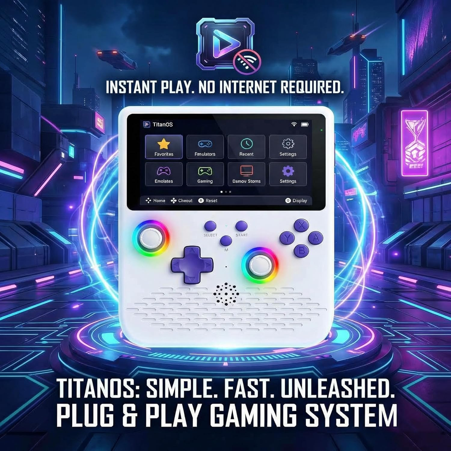 Handheld Game Console, 5 Inch Large Screen Retro Gaming Console with 64GB Storag