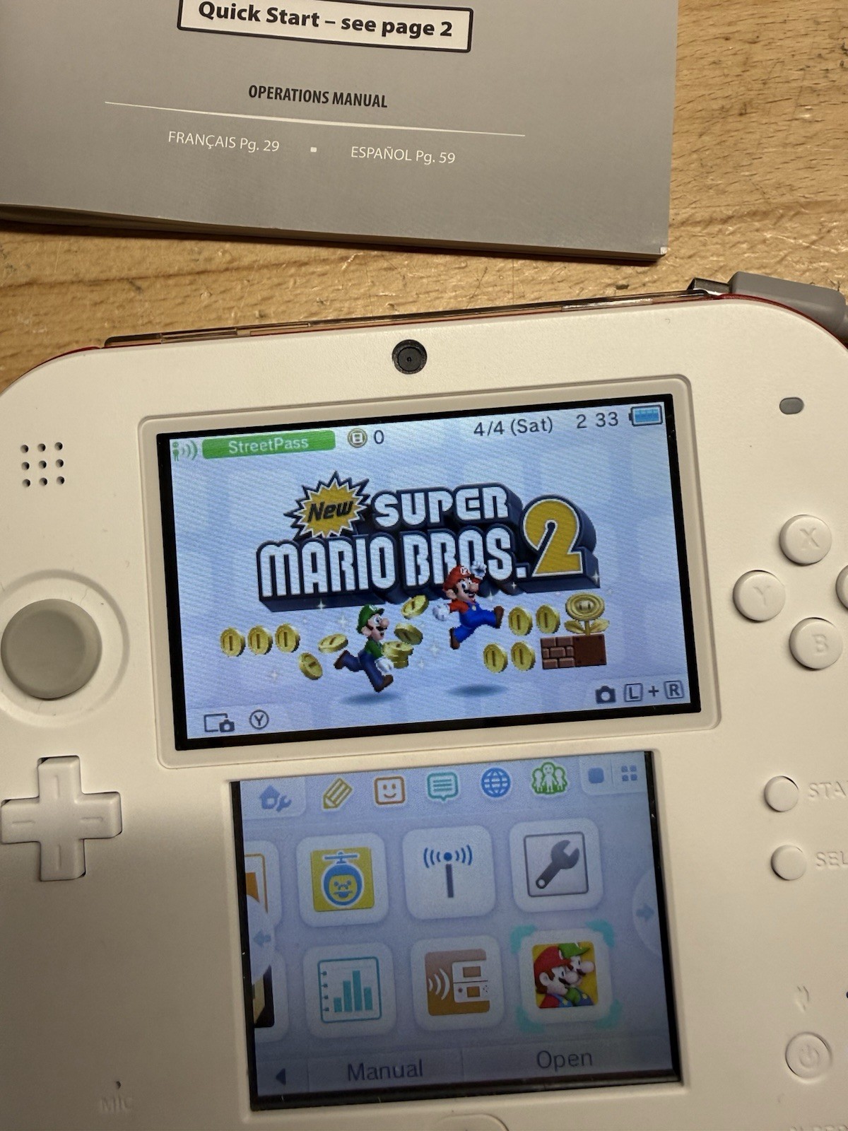 Nintendo 2DS Super Mario Bros. 2 Console Bundle – Scarlet Red 5 Games W/ Box