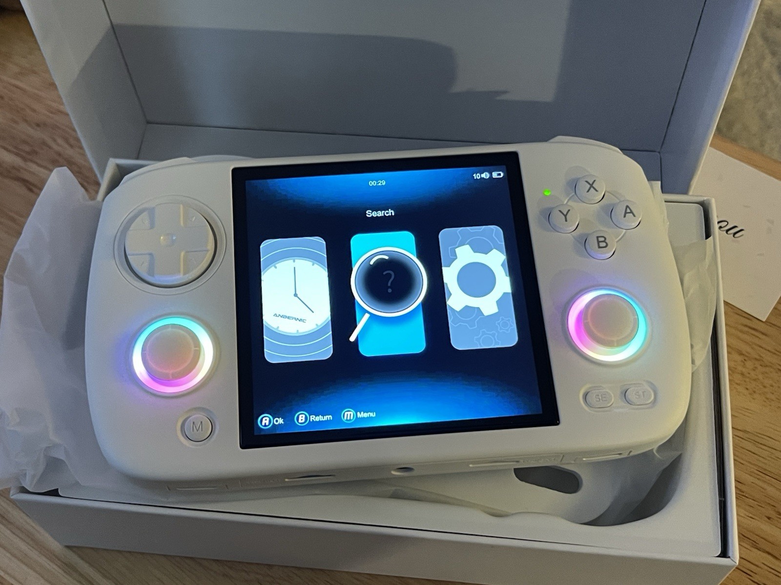 Anbernic RGCUBEXX Handheld Console 64GB SD CARD White GAMES LOADED BRAND NEW