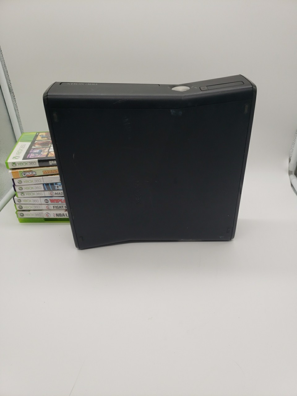 Microsoft Xbox 360 S Black Console Model 1439 Console & Games For Parts UNTESTED