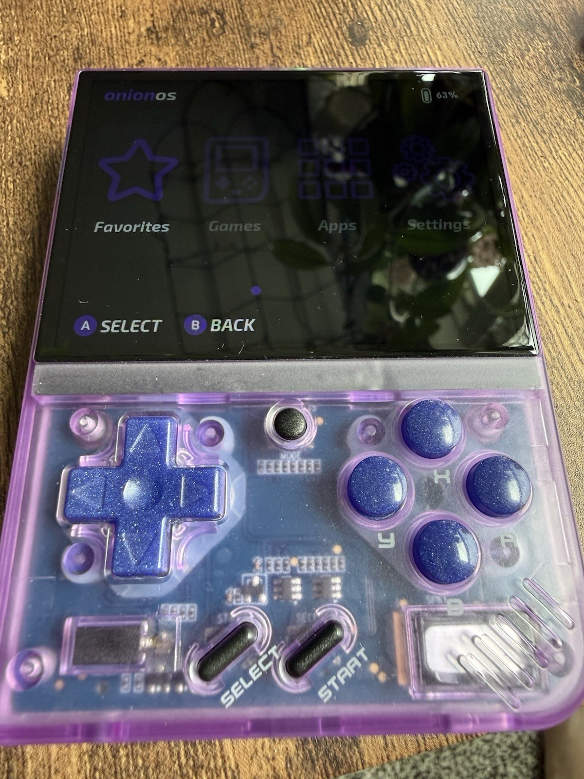 Miyoo Mini Plus Transparent Purple – CIB – Onion OS – Button Upgrades – 32GB