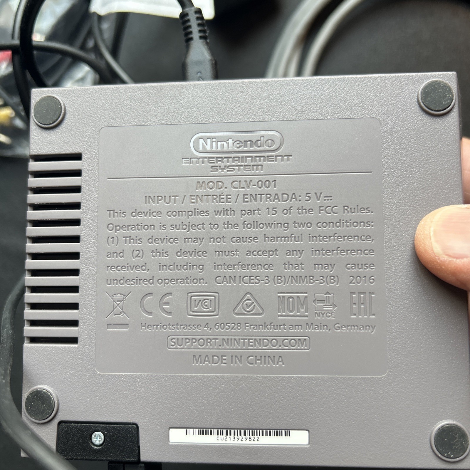 Nintendo Entertainment System NES Classic Edition Model CLV-001 Mini Console OEM