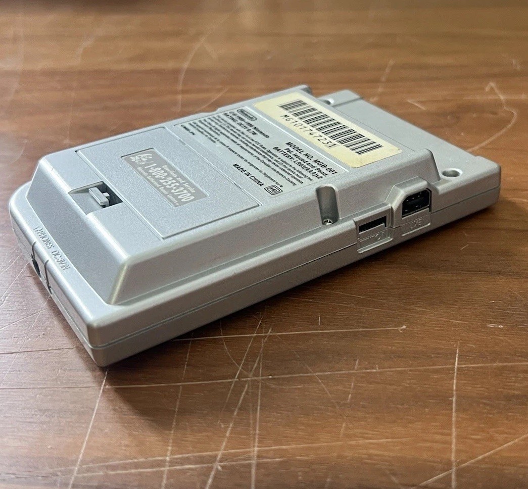Nintendo Game Boy Pocket Silver Console Bndle Tetris Blast Space Invaders Tested