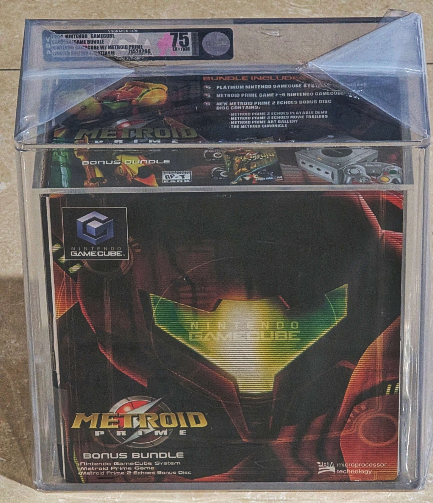2004 Nintendo GameCube Console Limited Platinum Metroid Prime Sealed New VGA 75