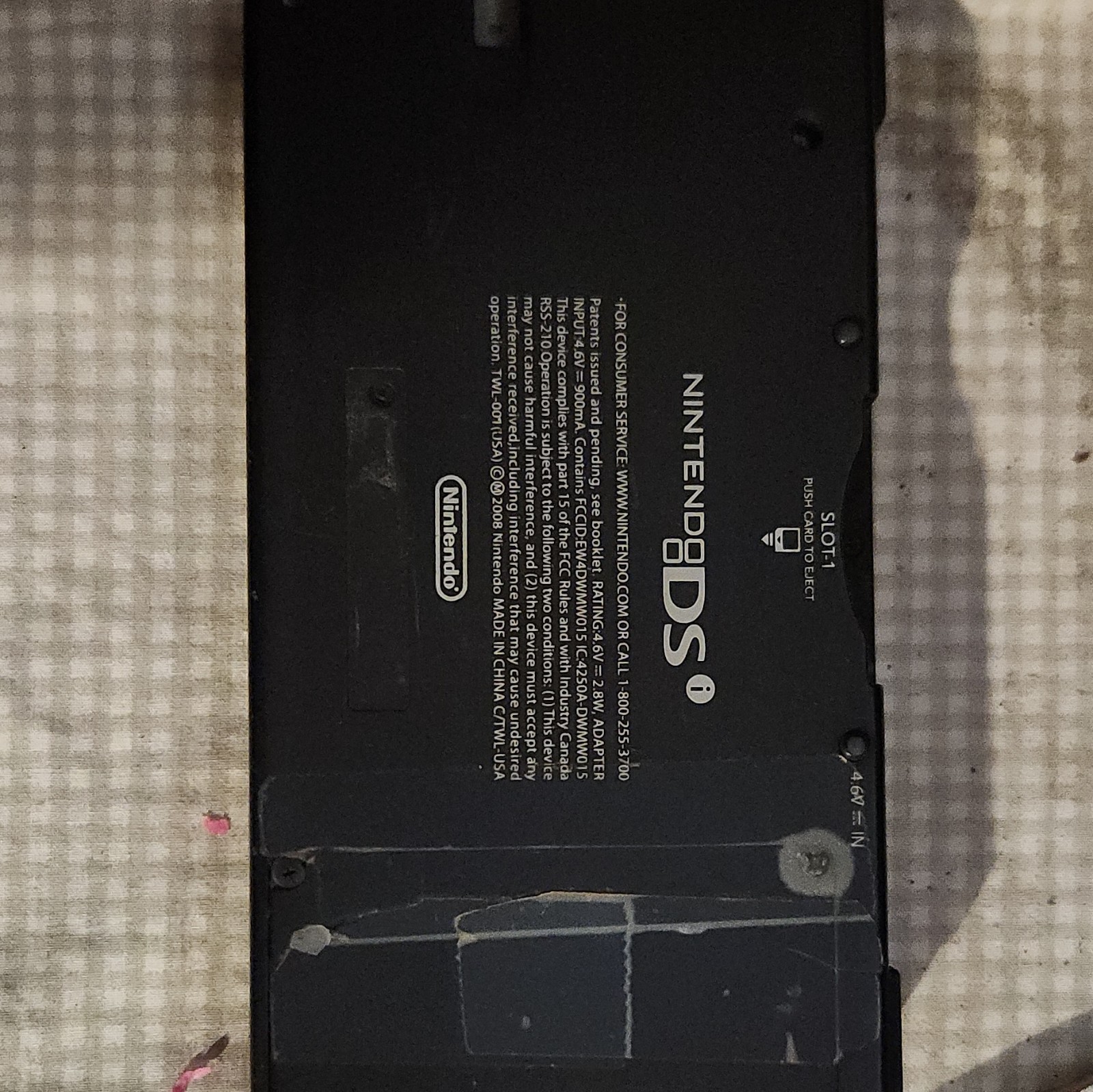 Nintendo DSi Black Handheld System, Wi-Fi, Headphone Jack, TWL-001