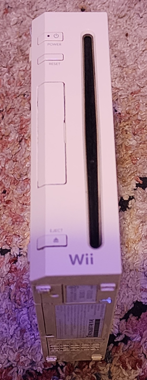 Nintendo Wii Console With 2 Usb Mics Controllers Plugs & Sensor. Not Tested