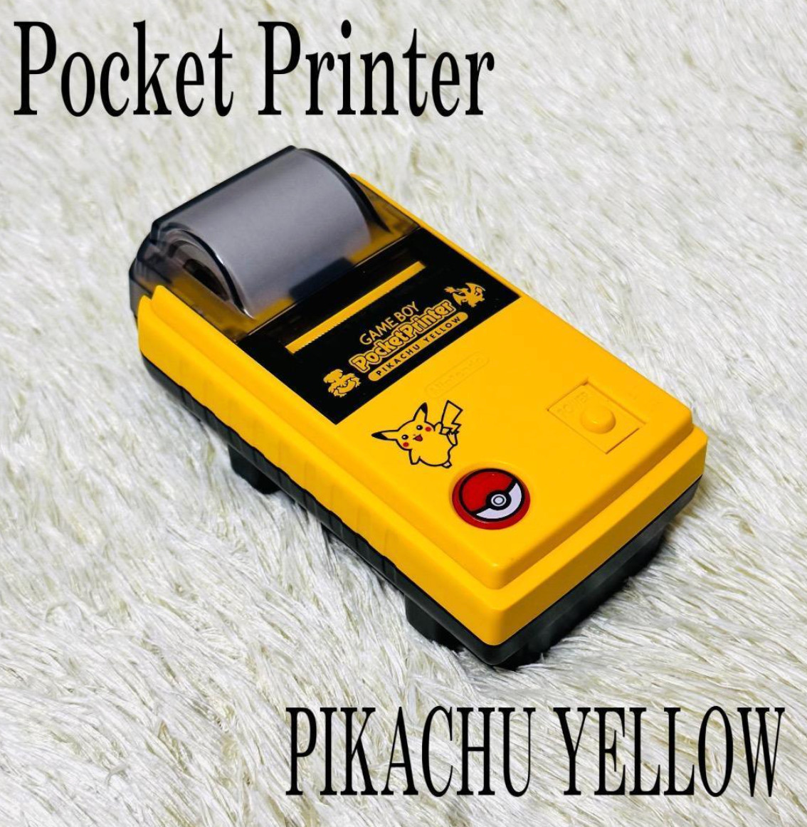 GameBoy Pocket Printer Pikachu Yellow MGB-007 Nintendo Tested