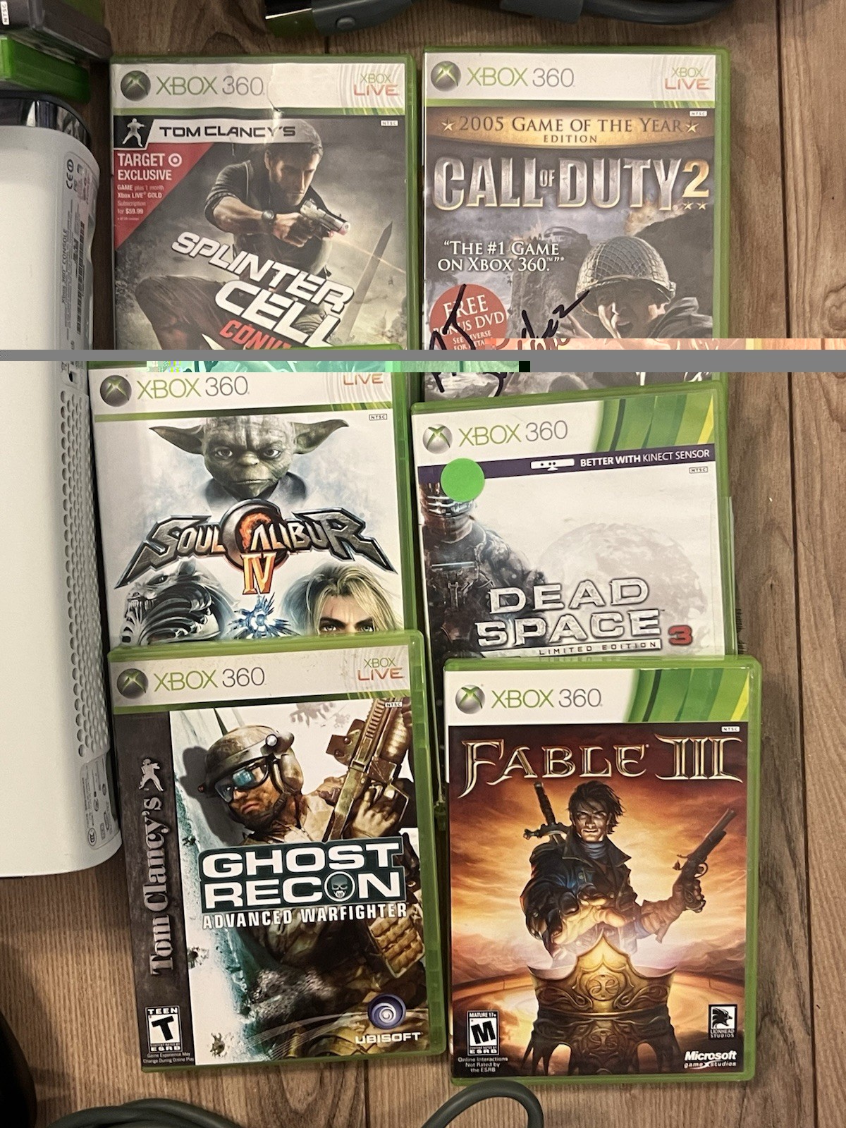 Xbox 360 Fat Console Bundle 20GB HDD 15 Games Controller Tested Works White