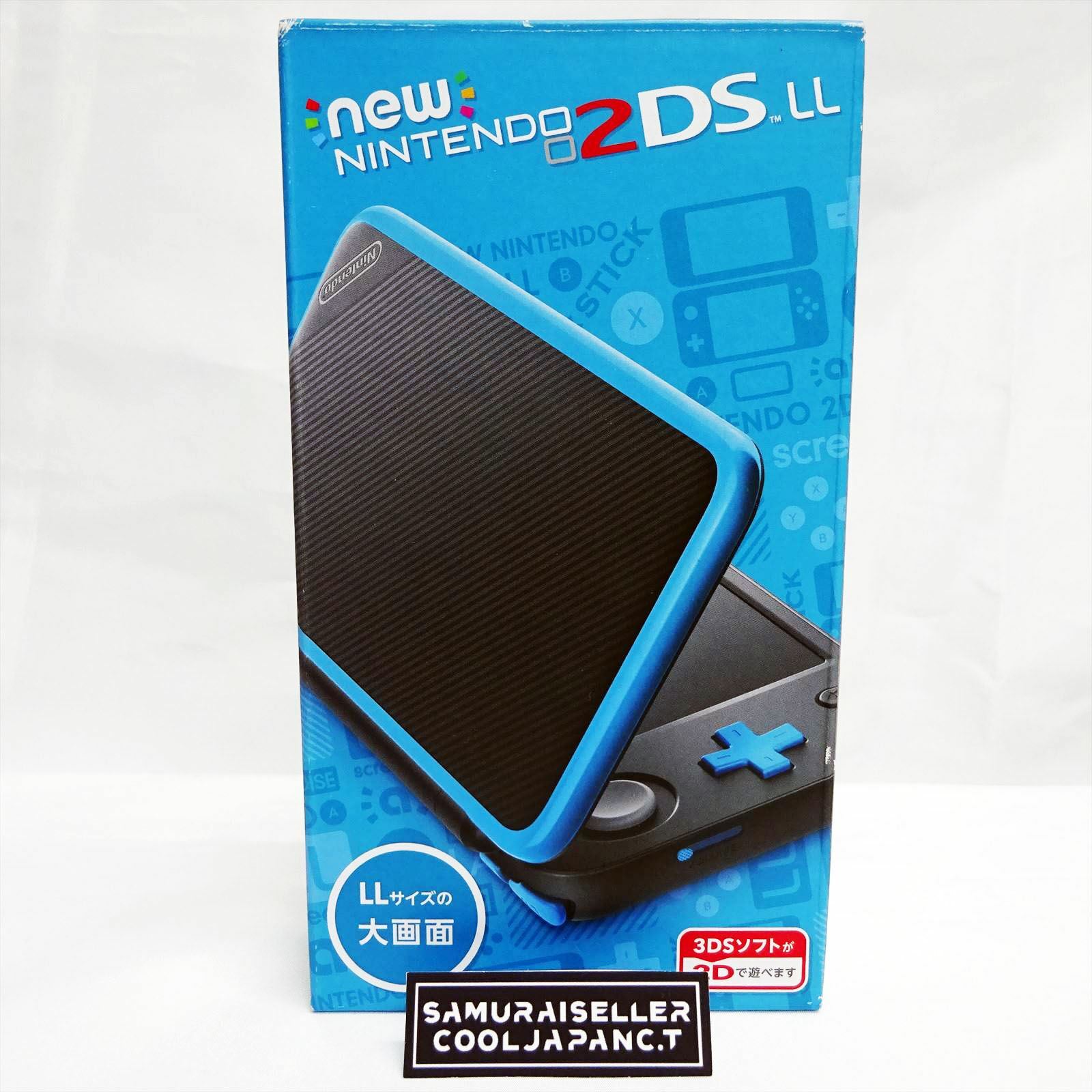 Nintendo 2DS LL Console System Japanese Version Black x Turquoise NEW