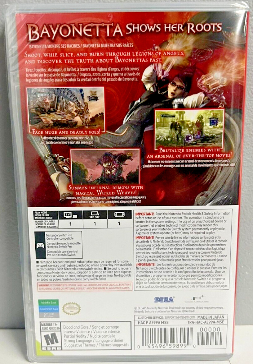 Bayonetta & 2 – Nintendo Switch Brand New Bundle (Action/Adventure Hack & Slash)