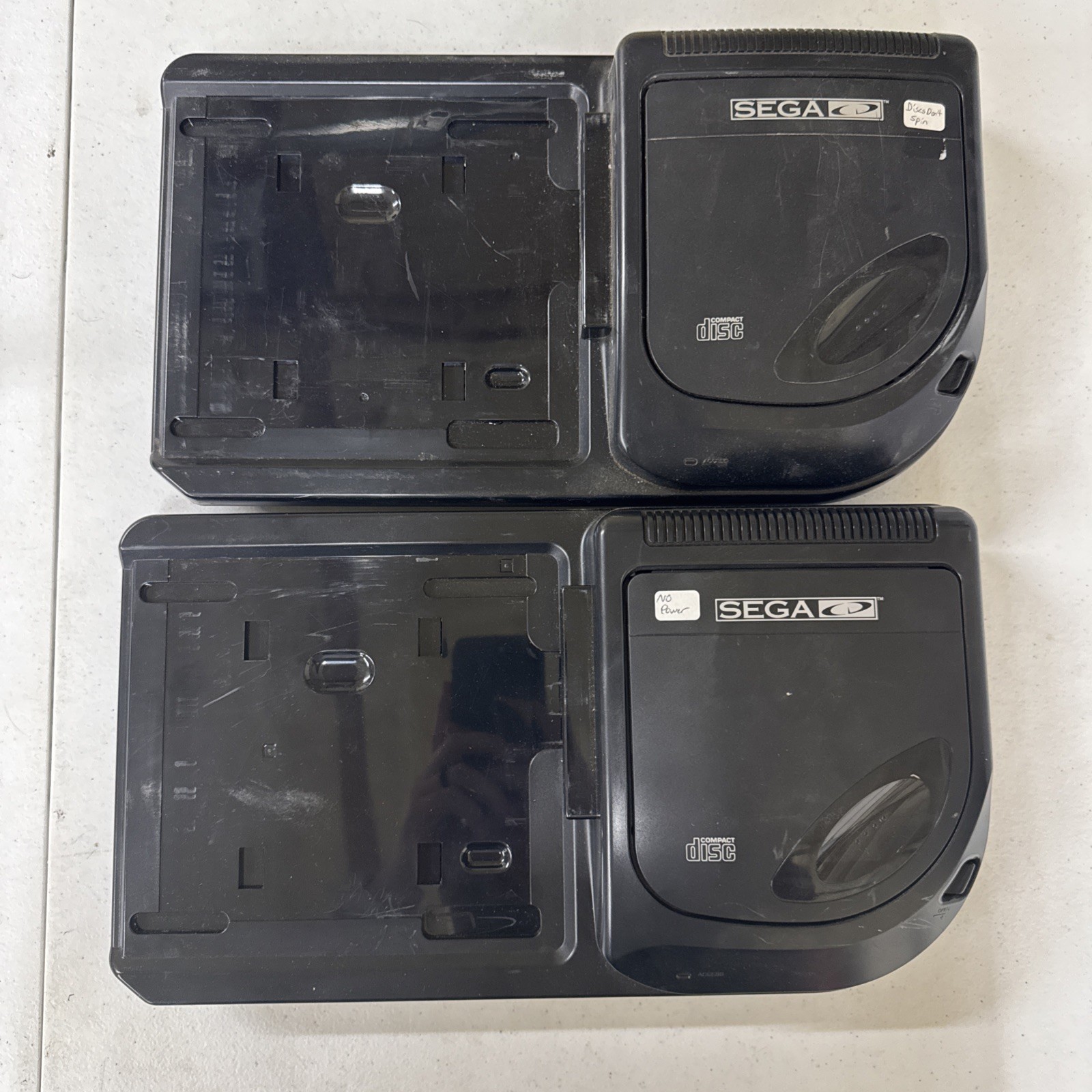 Sega CD Model 2 Genesis Model 2 Console for Parts/Repair Lot Of 2