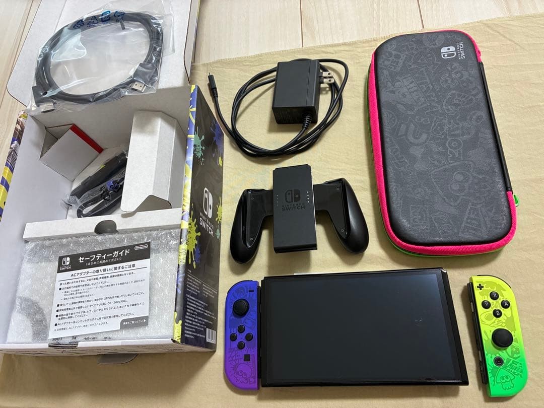 Nintendo Switch OLED Model Splatoon 3 Special Edition Console Tested Working