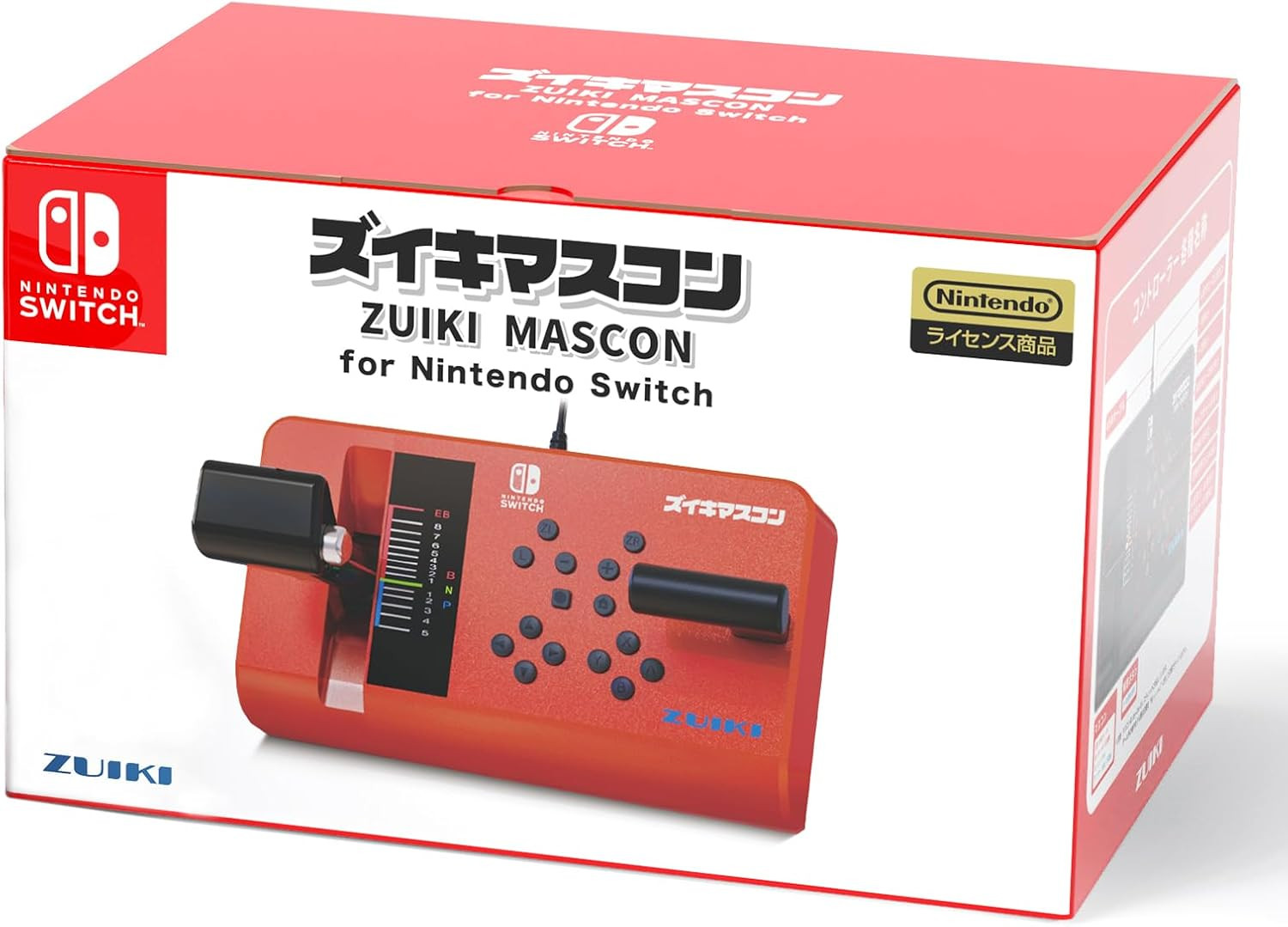 ZUIKI MASCON Densha de Go Controller for Nintendo Switch OneHandle Red Japan New