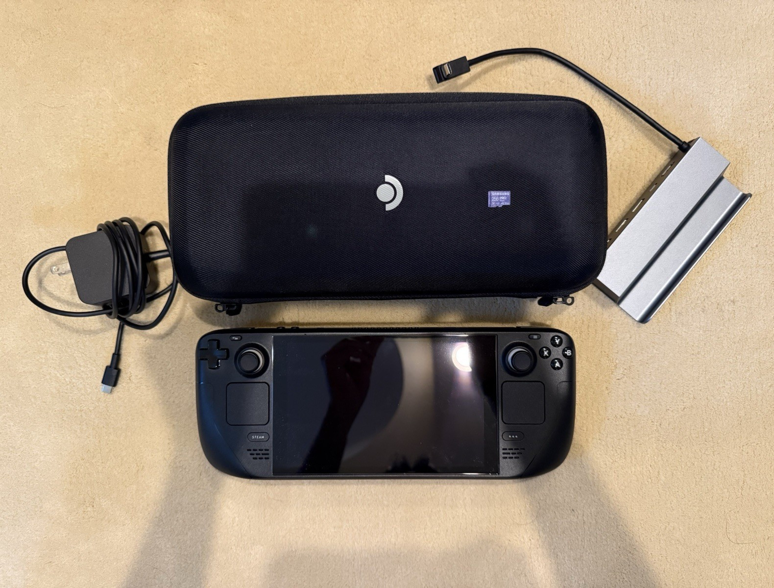 Steam Deck 64GB LCD + 256GB SD Card + Case, Charger & Dock – Great Condition